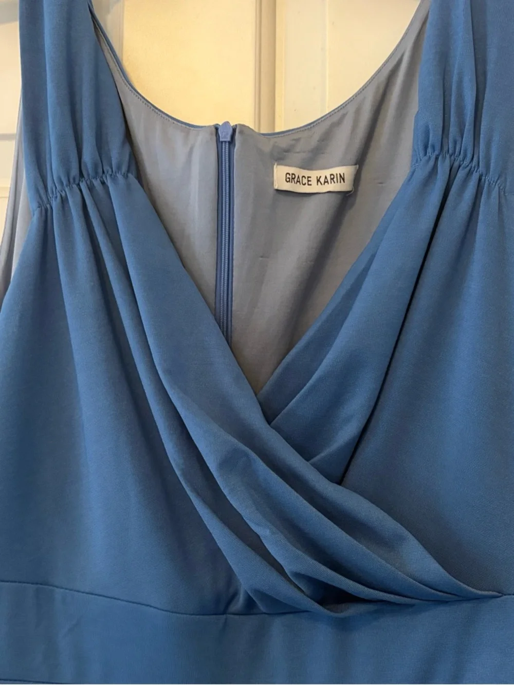 Grace Karin Blue Sleeveless A-Line Dress - Picture 2 of 7